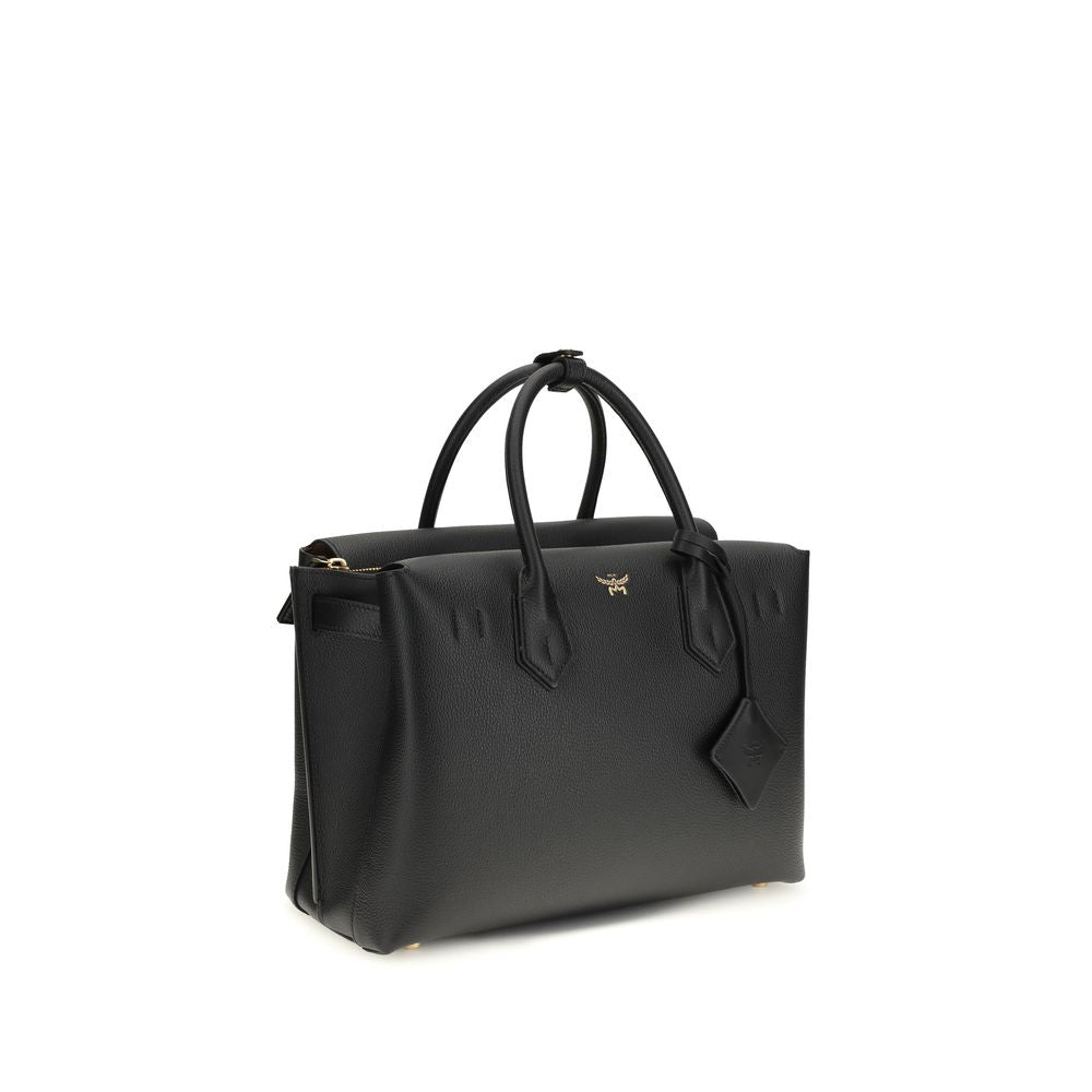 MCM Black Calf Leather Bos Taurus Shoulder Bag - Timeless Luxury