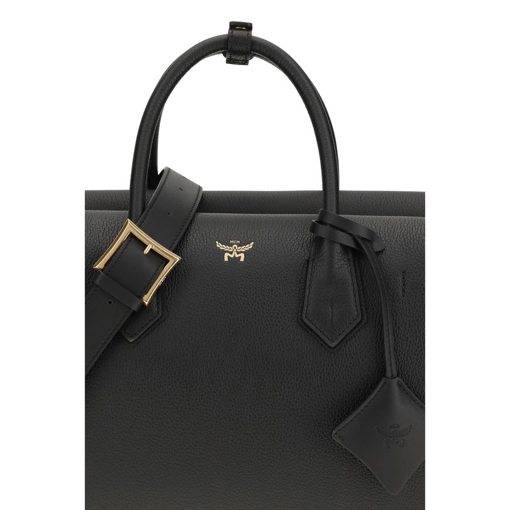 MCM Black Calf Leather Bos Taurus Shoulder Bag - Timeless Luxury
