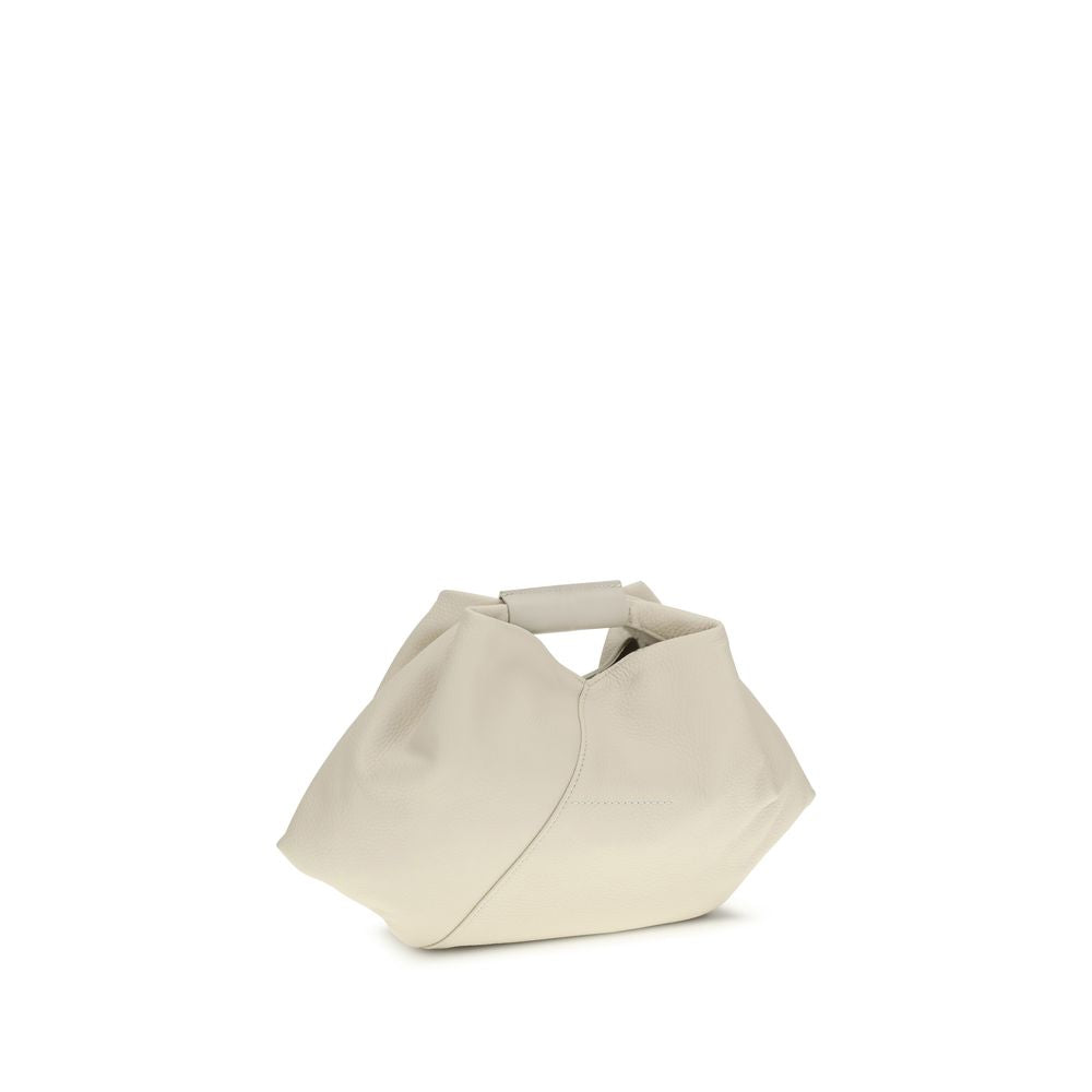 MM6 White Calf Leather Bos Taurus Shoulder Bag