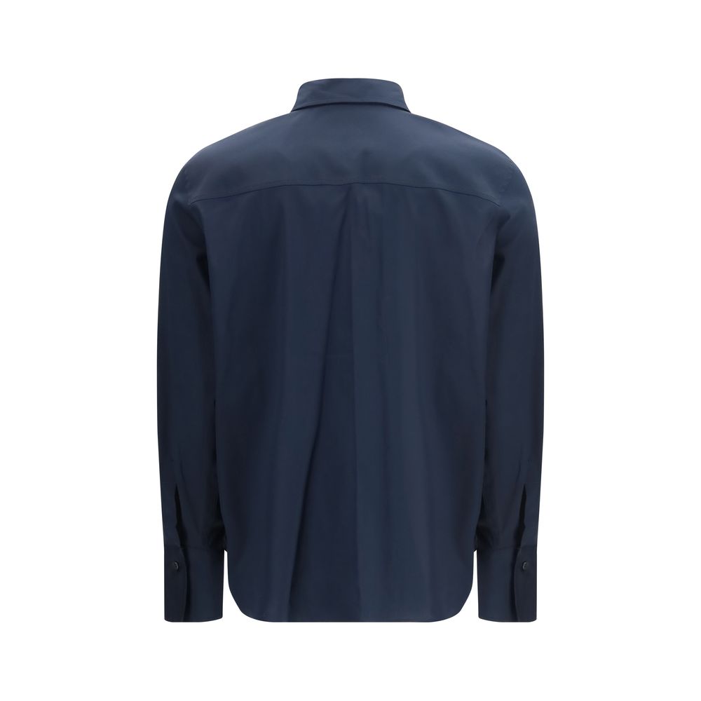 Brunello Cucinelli Blue Cotton Dress Shirt
