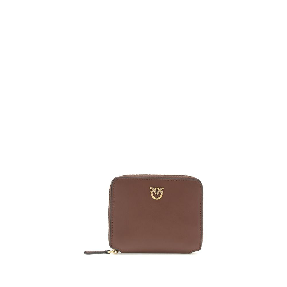 Elevate your elegance with the PINKO Brown Calf Leather Bos Taurus Wallet, a masterpiece of exquisite craftsmanship and timeless luxury for the discerning individual.