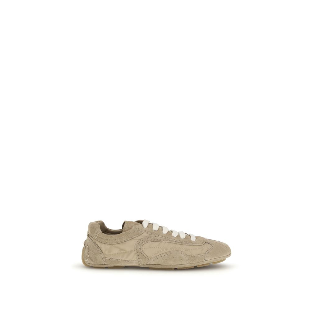 Prada Beige Lamb Ovis Aries Athletic Sneakers - Luxury Redefined