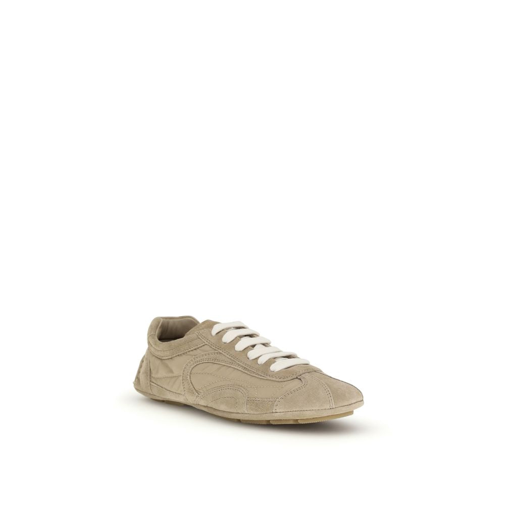 Prada Beige Lamb Ovis Aries Athletic Sneakers - Luxury Redefined