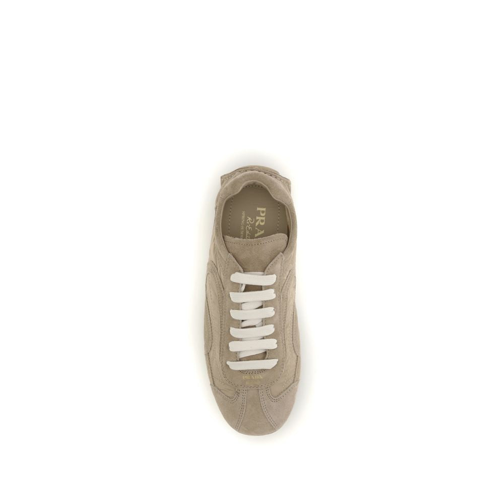 Prada Beige Lamb Ovis Aries Athletic Sneakers - Luxury Redefined