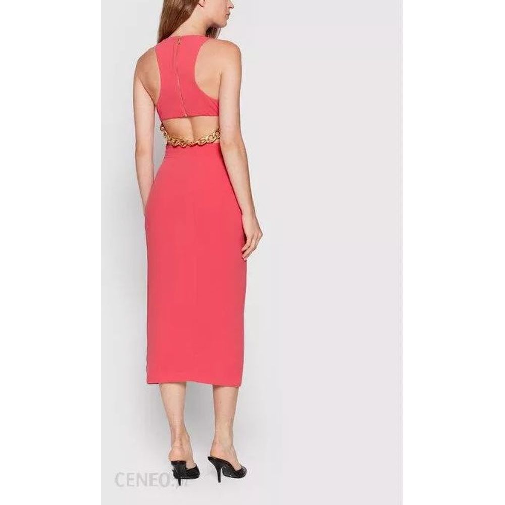 Experience the allure of the Patrizia Pepe Granadine Red Dress, crafted from a luxurious blend of polyester and elastane, embodying sophistication and elegance for every occasion.