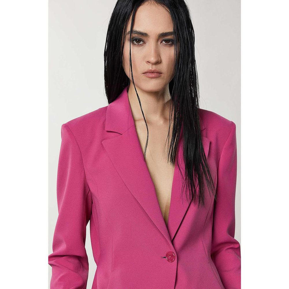 Patrizia Pepe Clarity Yellow Blazer - Couture Elegance in Luxury