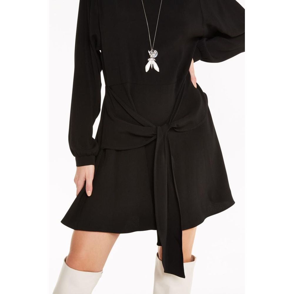 Patrizia Pepe Black Viscose Casual Dress - Timeless Luxury Elegance