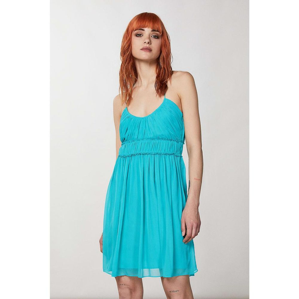 Patrizia Pepe Turquoise Casual Dress - Luxury Couture Elegance