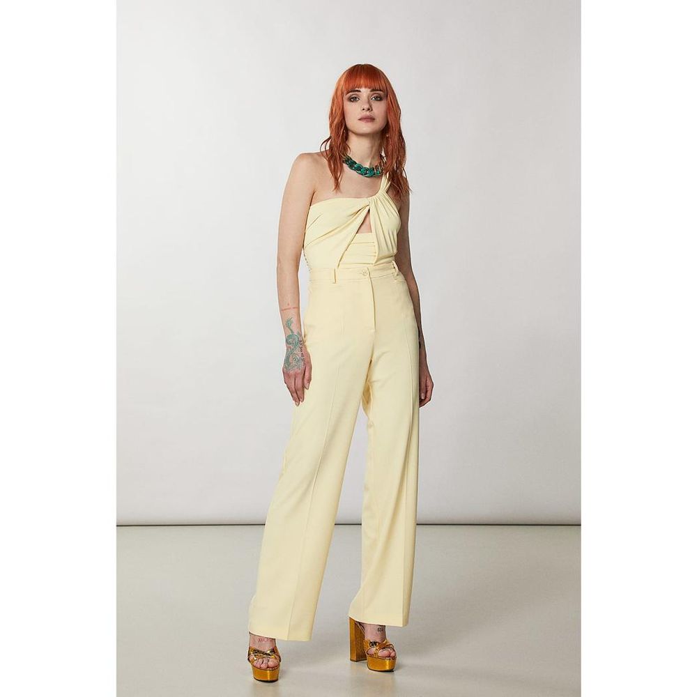 Patrizia Pepe Yellow Acetate Tank Top - Luxury Elegance Unveiled