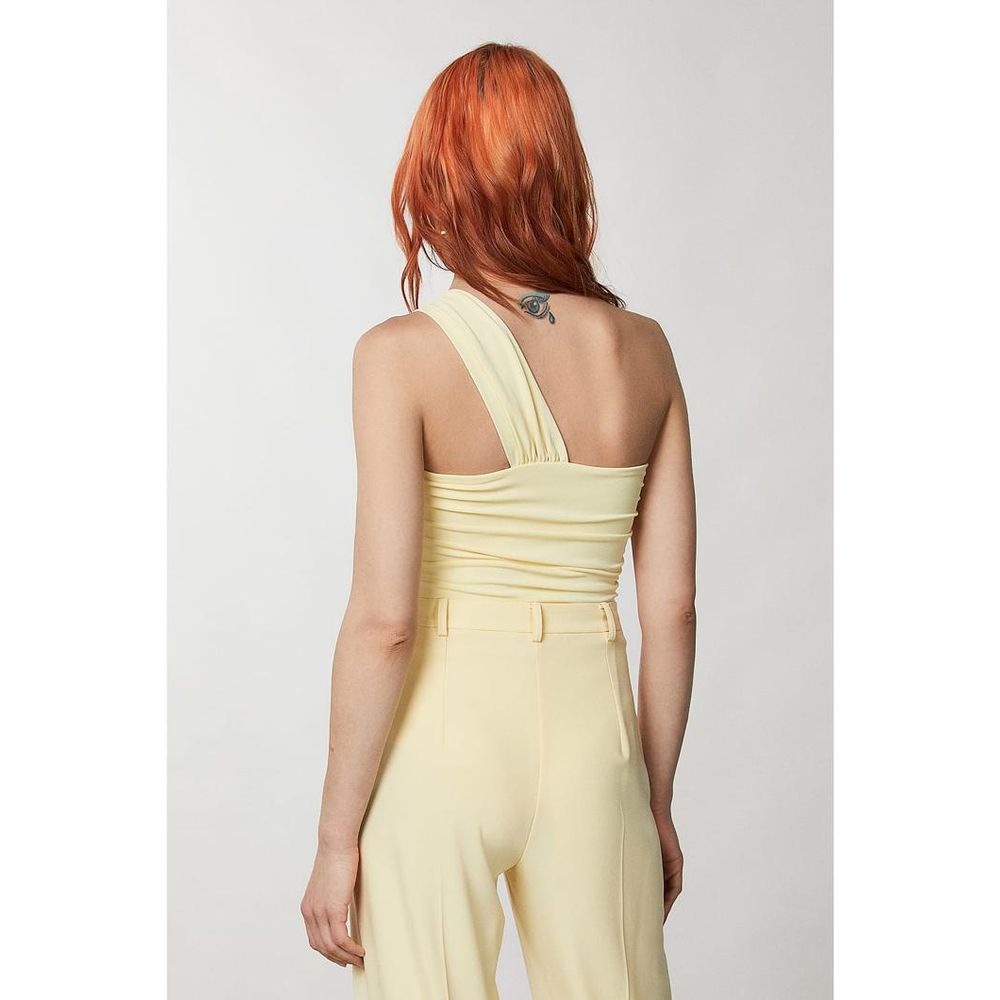 Patrizia Pepe Yellow Acetate Tank Top - Unparalleled Elegance