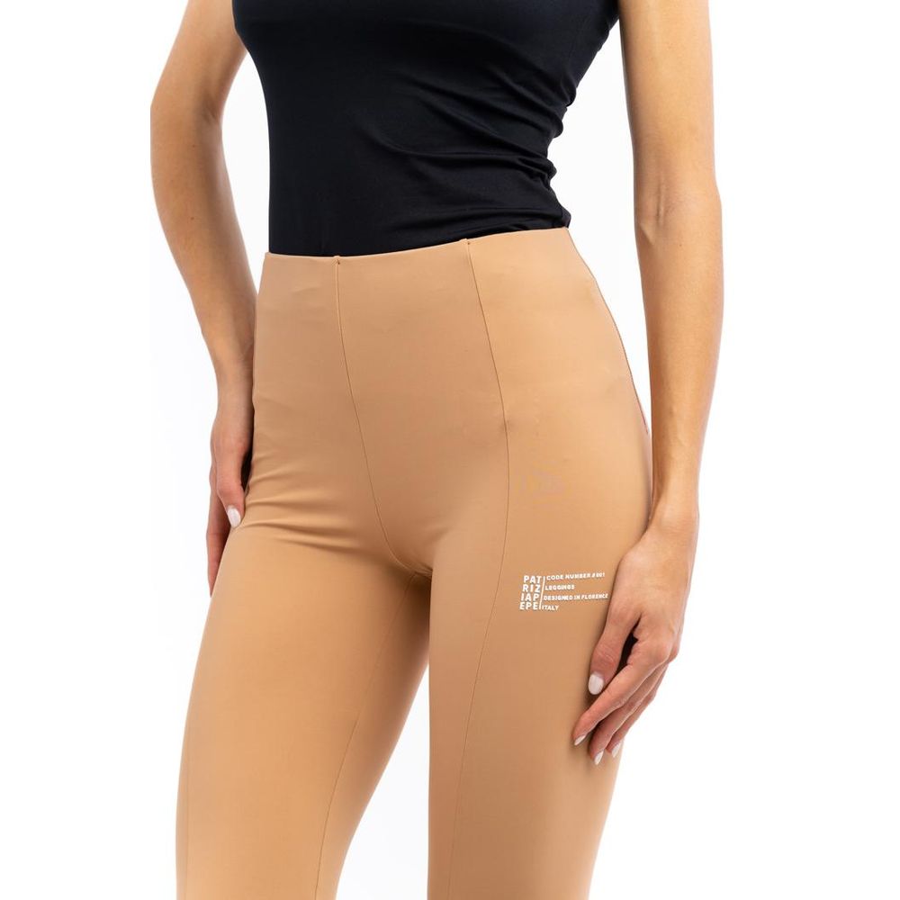 Patrizia Pepe Beige Nylon Leggings - Luxe Designer Sportswear