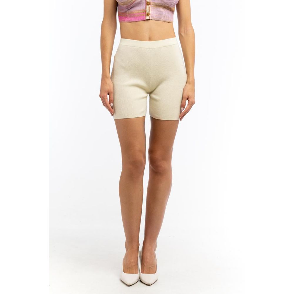 Patrizia Pepe Beige Nylon Leggings - Effortless Luxury Essentials