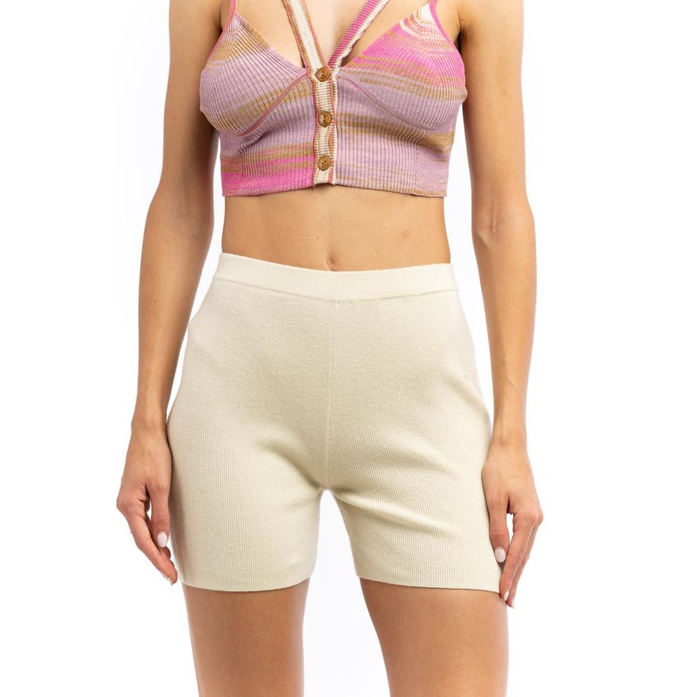 Patrizia Pepe Beige Nylon Leggings - Luxurious Couture Essentials