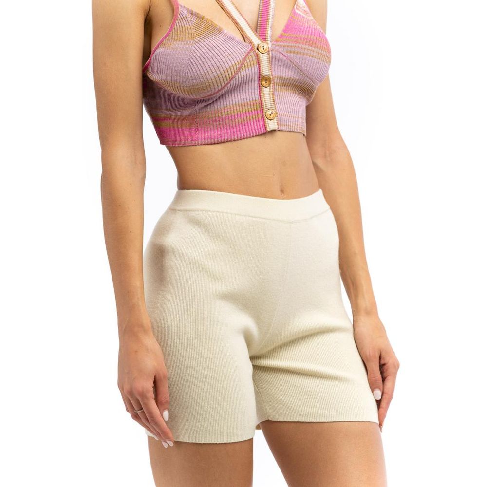 Patrizia Pepe Beige Nylon Leggings - Effortless Luxury Essentials