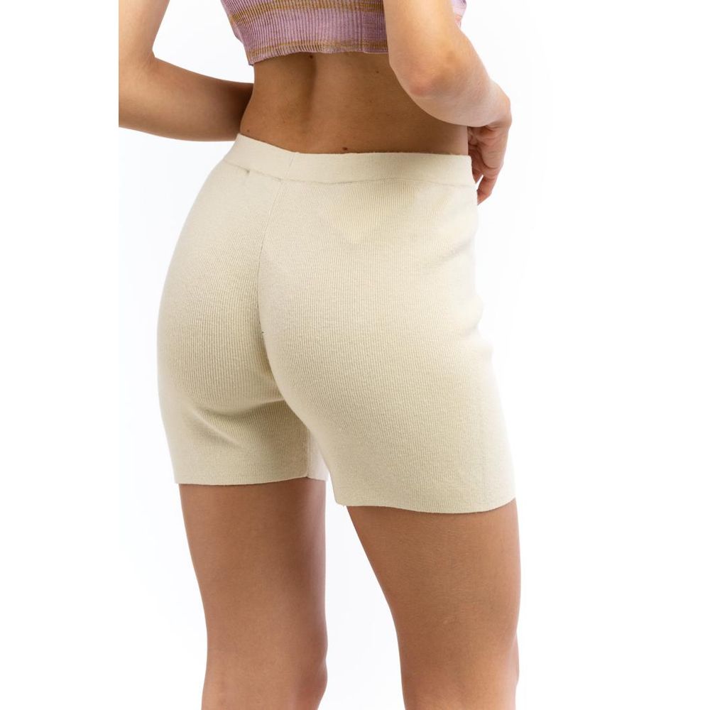 Patrizia Pepe Beige Nylon Leggings - Effortless Luxury Essentials