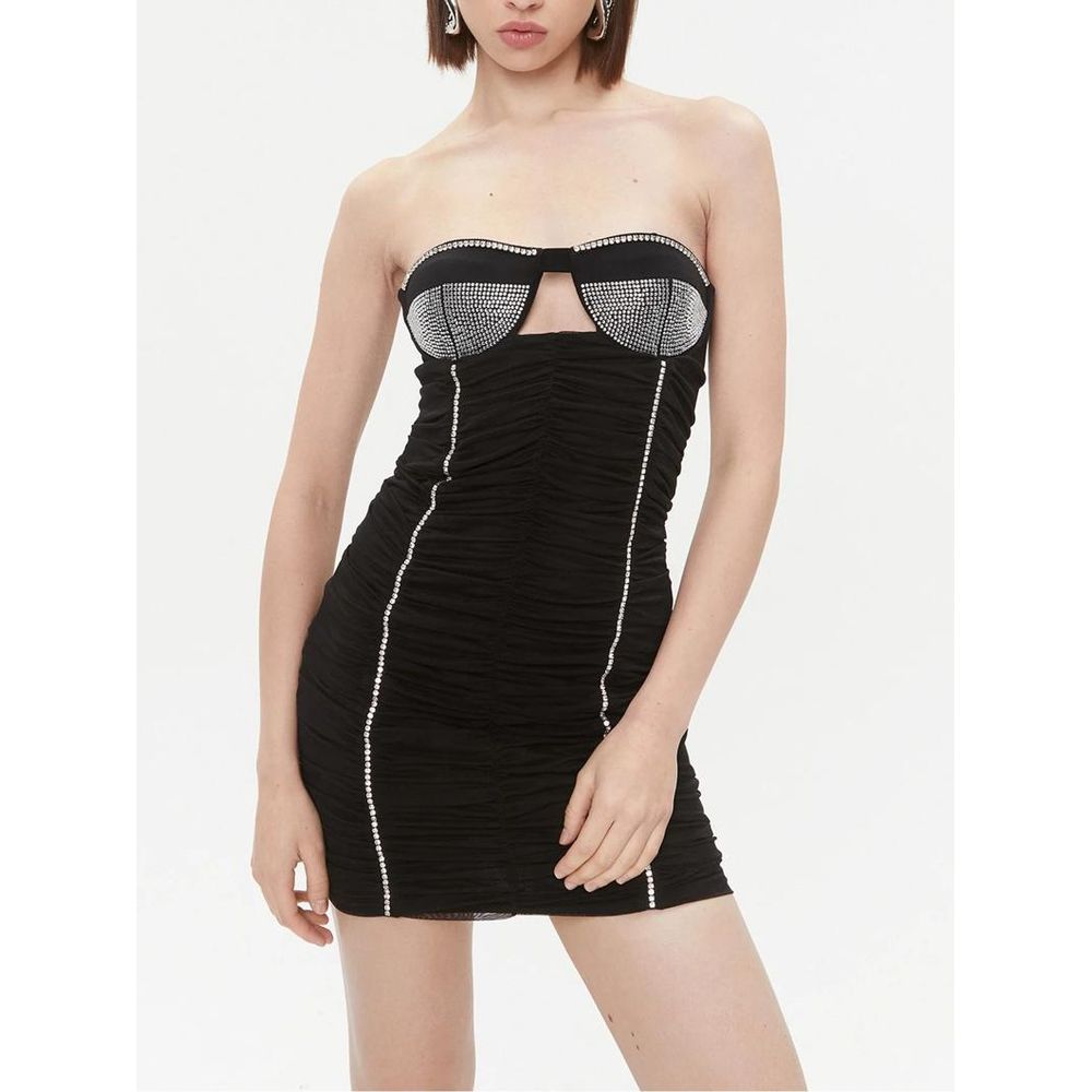 Elevate your evening with the Patrizia Pepe Black Nylon Casual Dress, a luxurious blend of nylon and elastane, designed for those who embody elegance and allure.