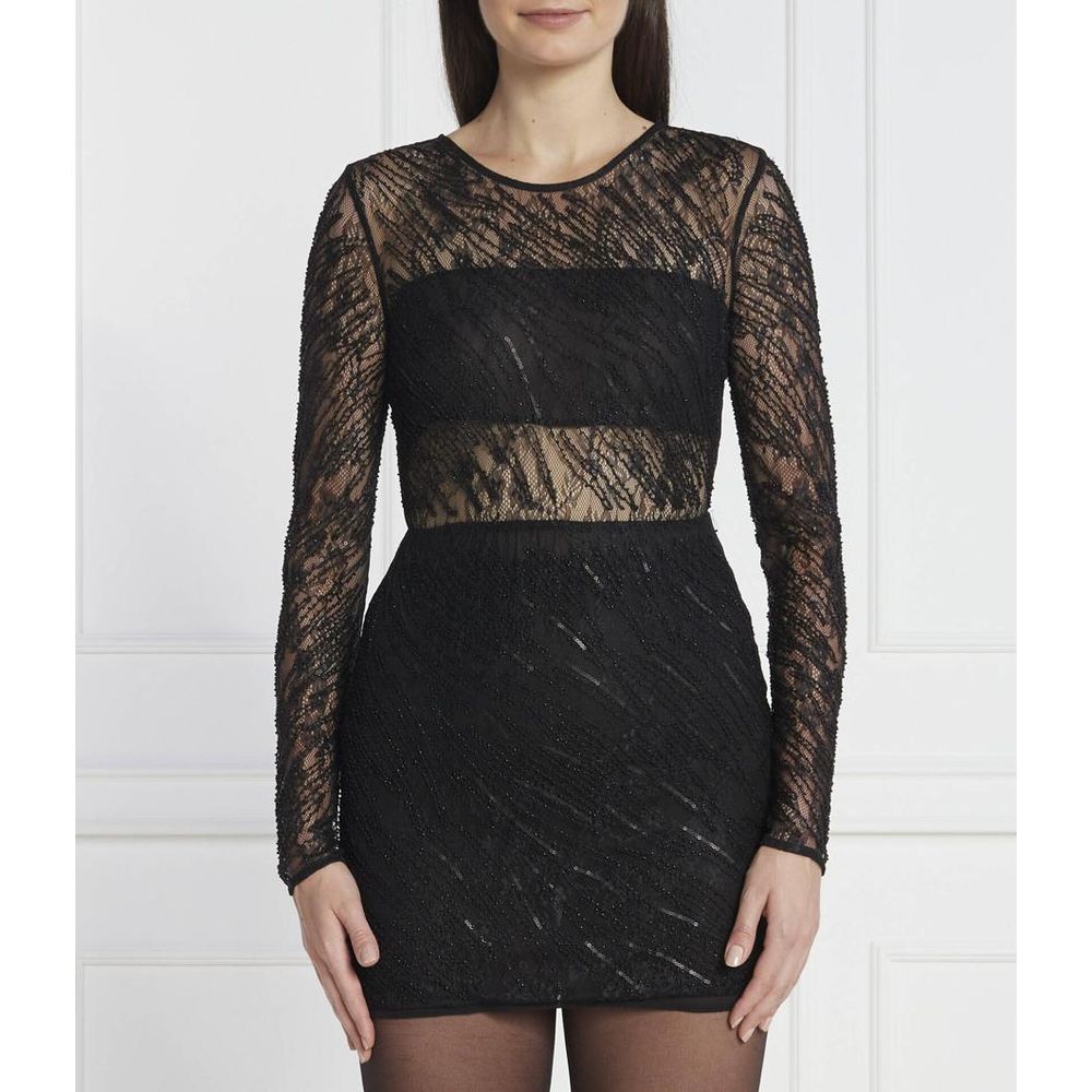 Elevate your elegance with the Patrizia Pepe Black Nylon Cocktail Dress, a masterpiece of refined luxury that embodies sophistication and allure for any occasion.