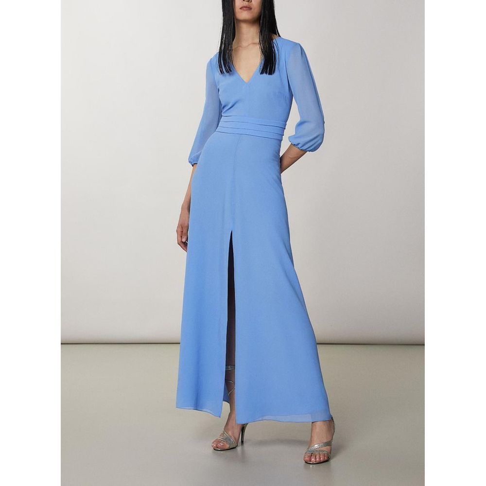 Experience the allure of the Patrizia Pepe Blue Polyester Casual Dress, where exquisite craftsmanship meets luxurious design, perfect for any elegant occasion.