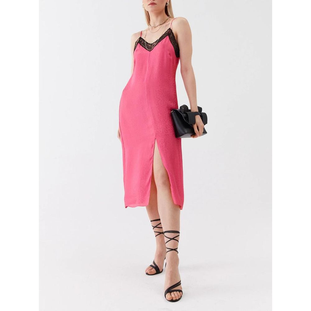 Indulge in the Patrizia Pepe Fuchsia Viscose Casual Dress, a luxurious blend of elegance and allure, perfect for those who appreciate refined craftsmanship and vibrant style.