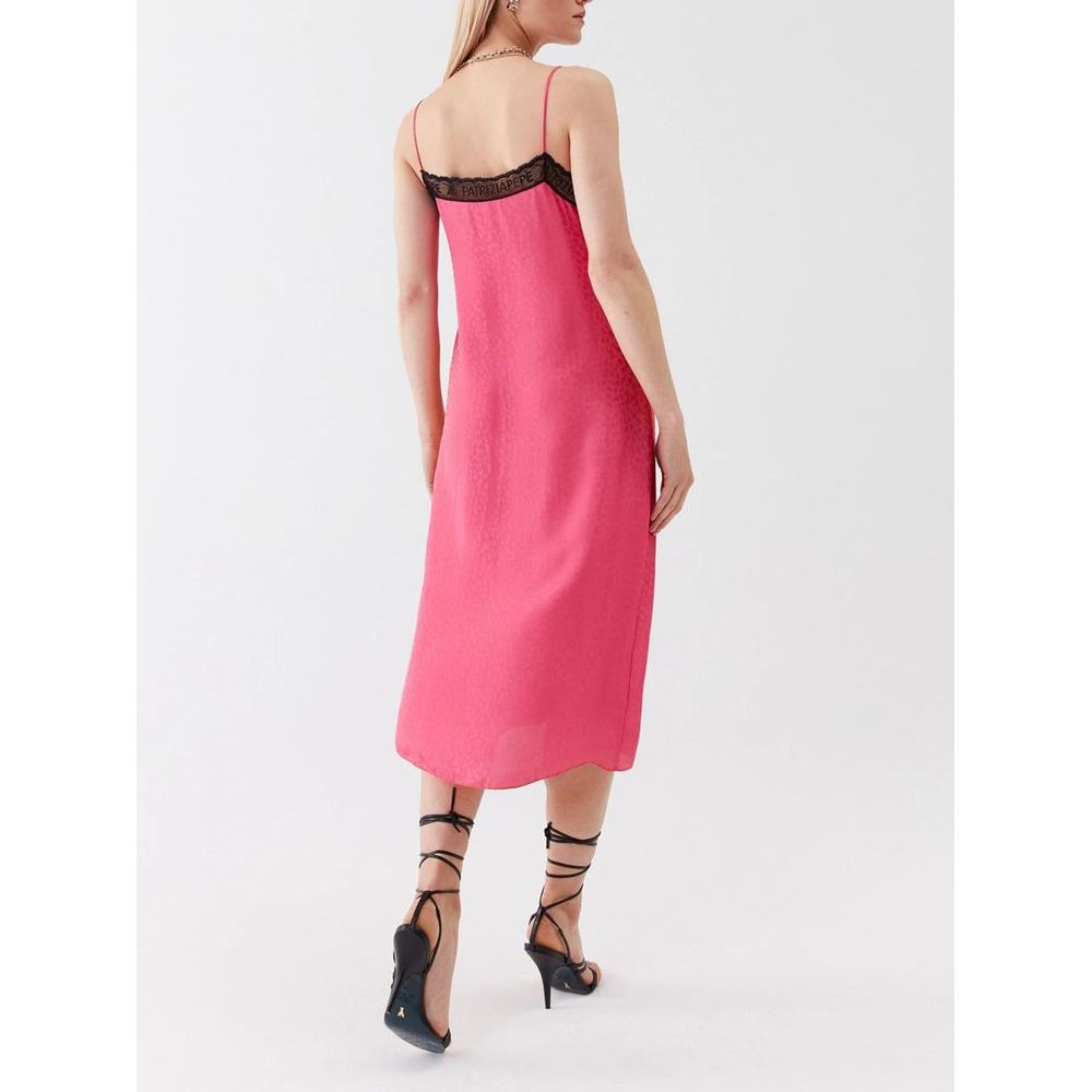 Indulge in the Patrizia Pepe Fuchsia Viscose Casual Dress, a luxurious blend of elegance and allure, perfect for those who appreciate refined craftsmanship and vibrant style.