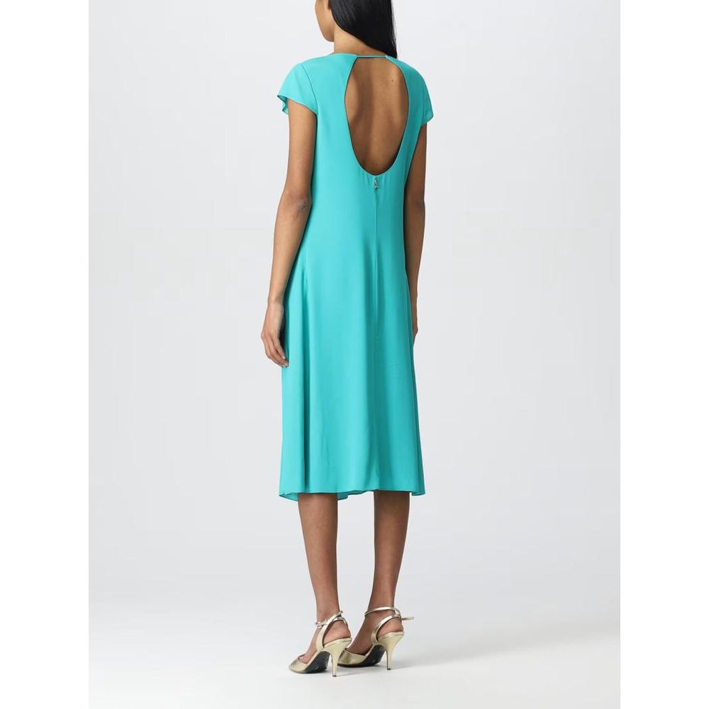 Patrizia Pepe Green Viscose Midi Dress - Luxury Elegance Redefined