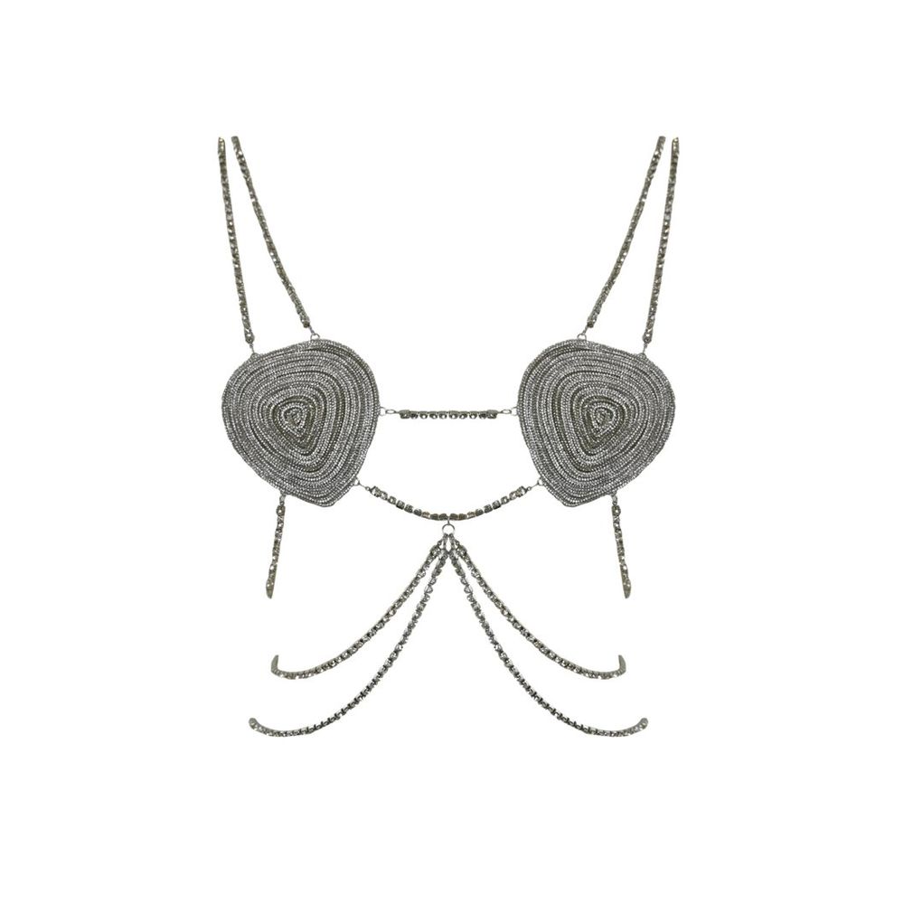 Patrizia Pepe White Copper Bra - Artisanal Elegance Redefined