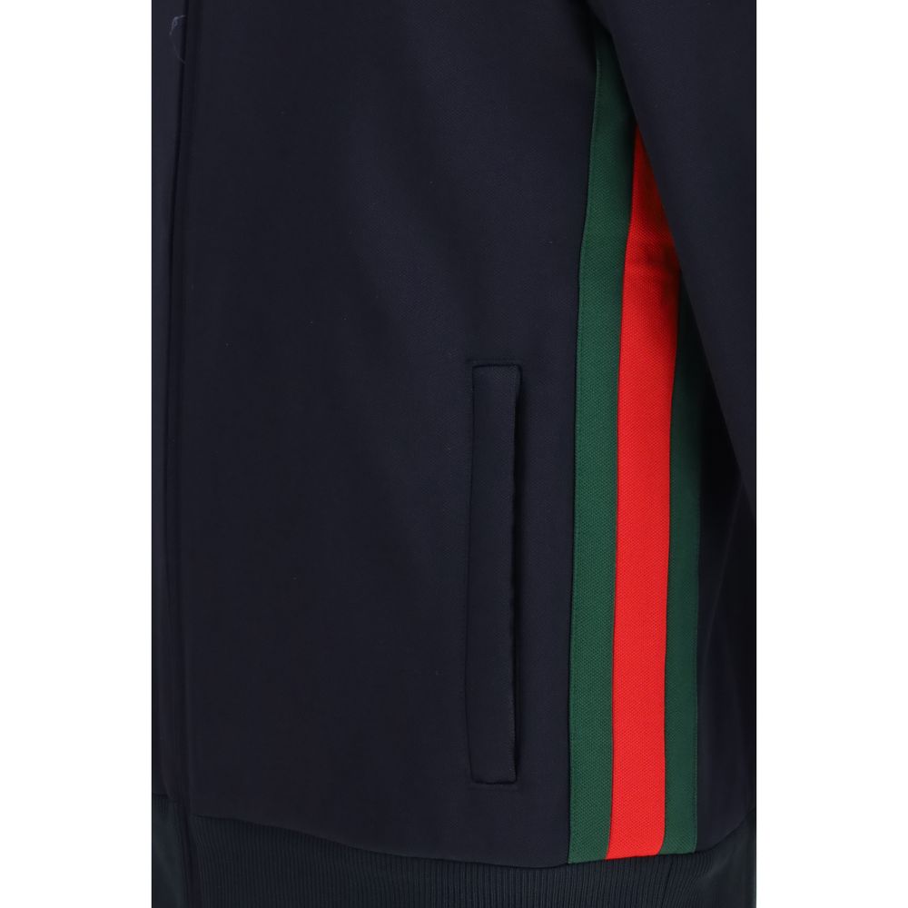 Gucci Blue Polyester Shell Jacket - Designer Couture Elegance