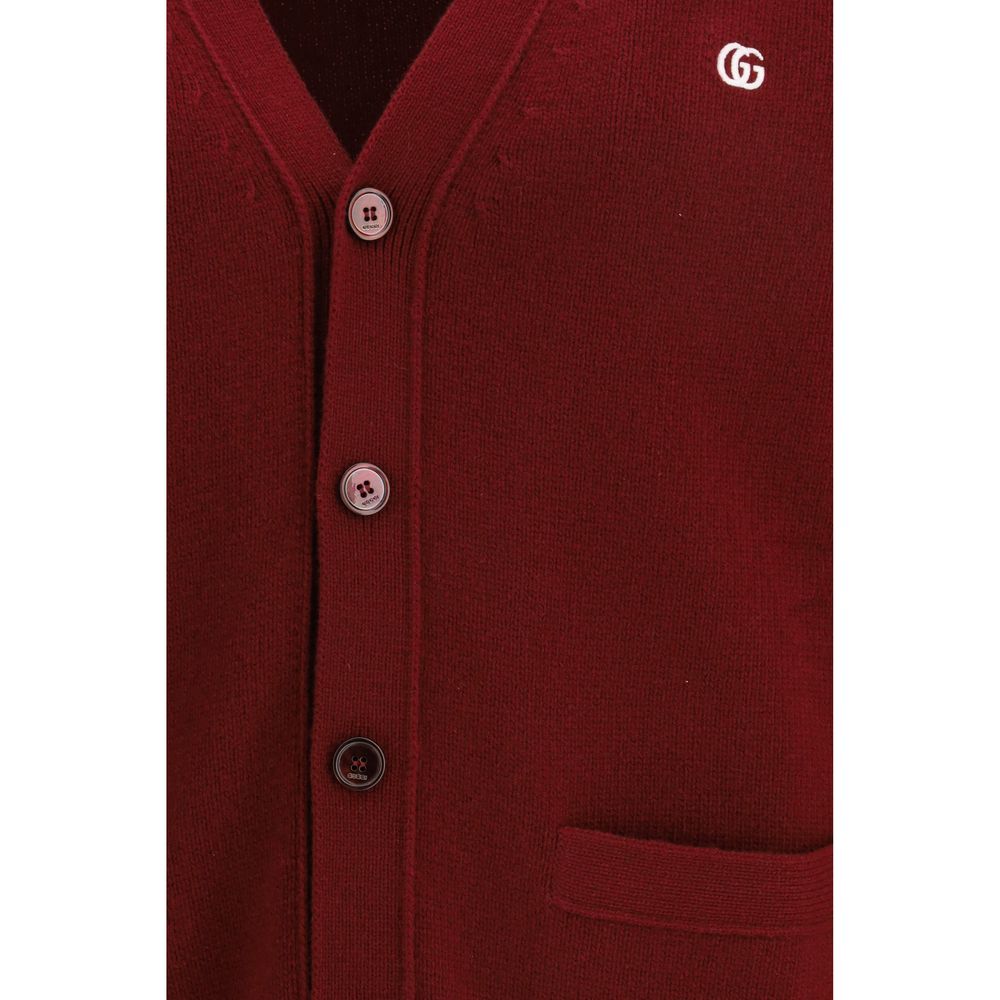 Gucci Bordeaux Wool Cardigan - Exquisite Luxury Knitwear