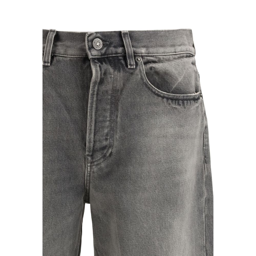 Golden Goose Gray Cotton Relaxed Fit Jeans - Exquisite Luxury Denim
