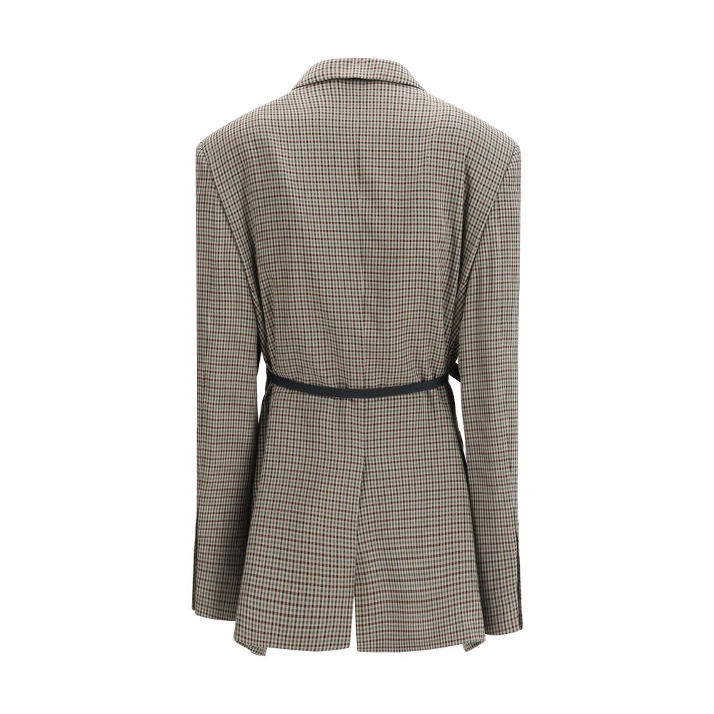 Balenciaga Multicolor Lyocell Coat - Artisanal Luxe Tailoring
