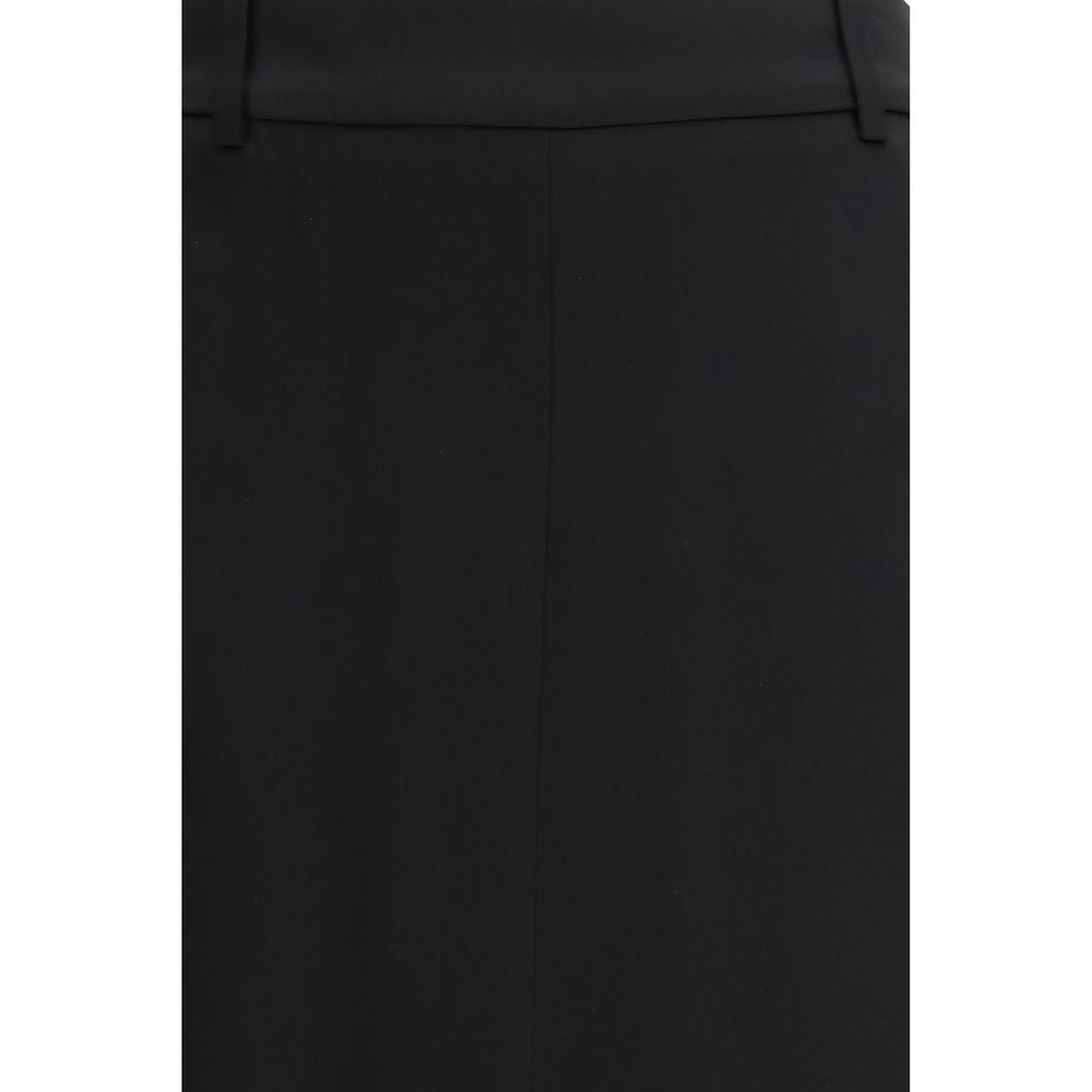Discover the Tom Ford Black Acetate Long Skirt, a masterpiece of luxurious crepe envers satin, redefining elegance for the modern connoisseur.