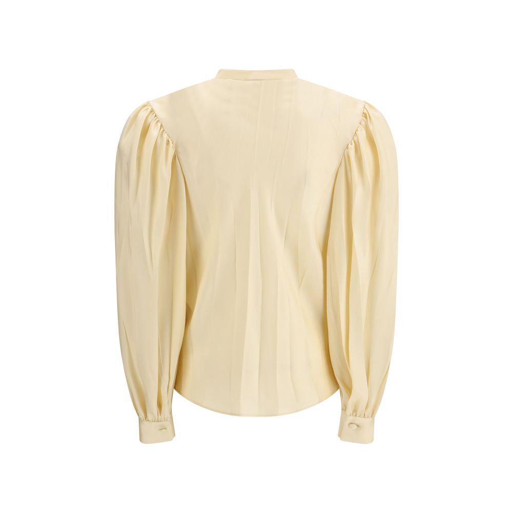 Gucci Beige Silk Shirt – Designer Couture Elegance Unveiled