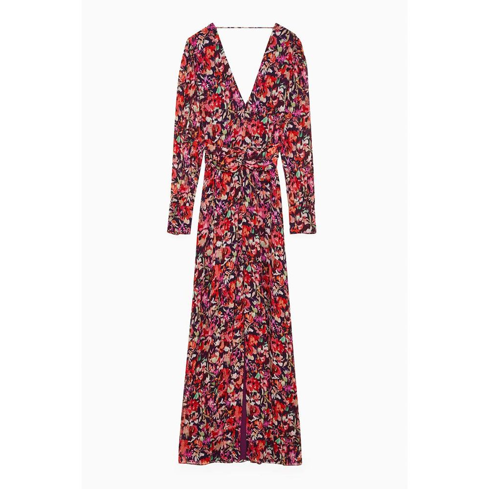 Patrizia Pepe Red Viscose Casual Dress - Luxury Floral Elegance