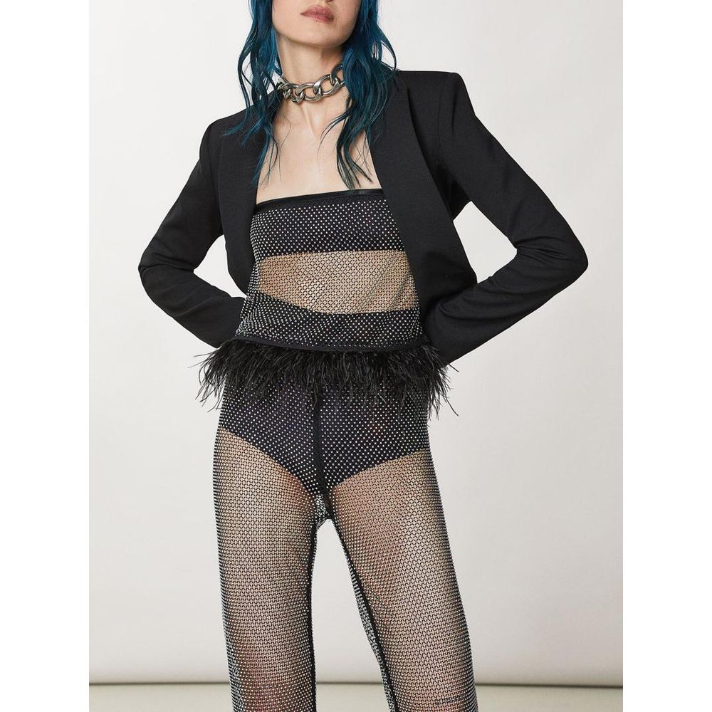 Patrizia Pepe Black Polyester Tank Top - Artisanal Luxury Fashion