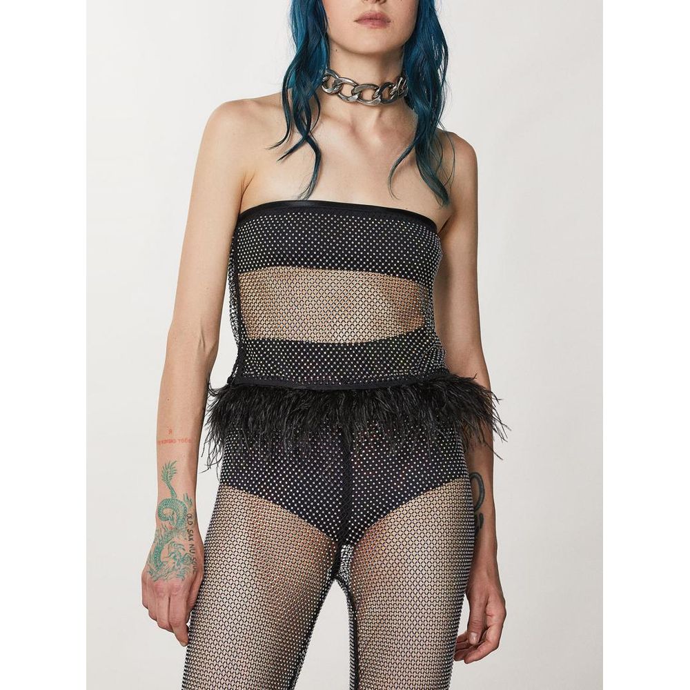 Patrizia Pepe Black Polyester Tank Top - Artisanal Luxury Fashion
