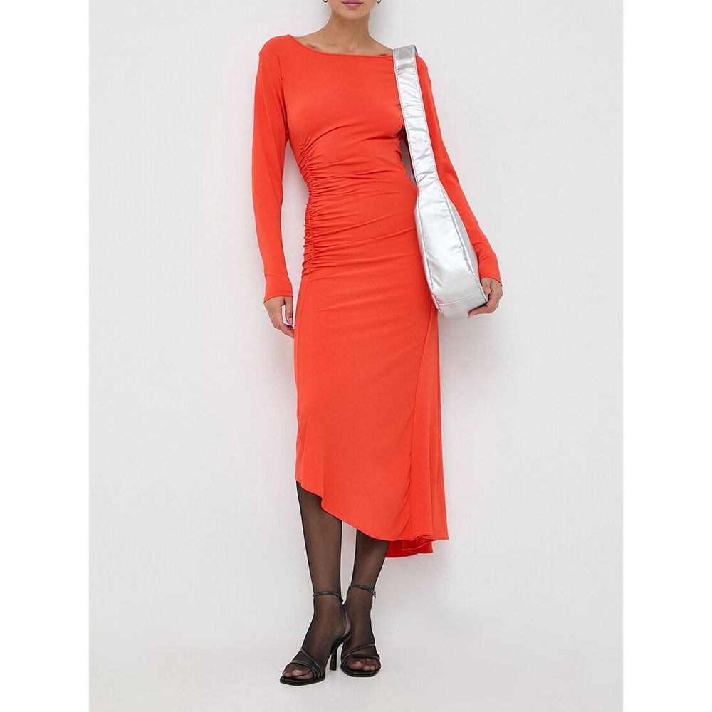 Patrizia Pepe Orange Acetate Casual Dress - Luxury Elegance