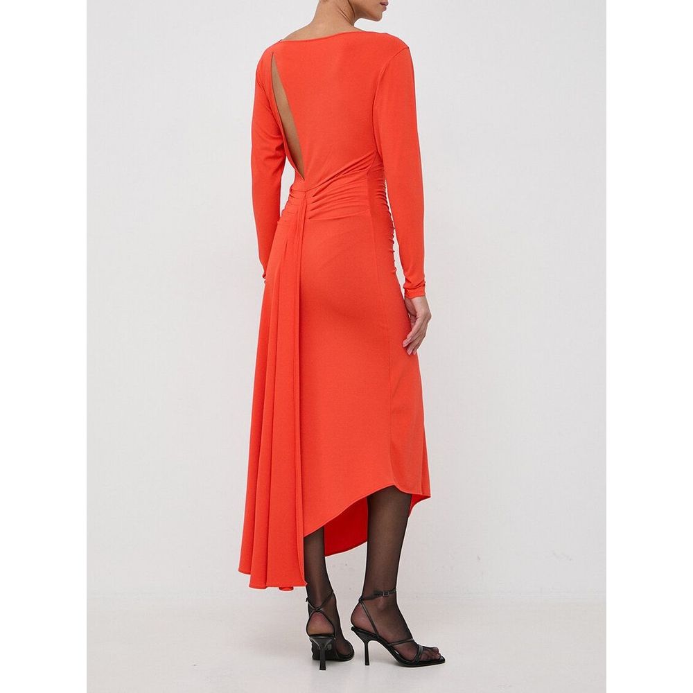 Patrizia Pepe Orange Acetate Dress - Luxury Casual Elegance