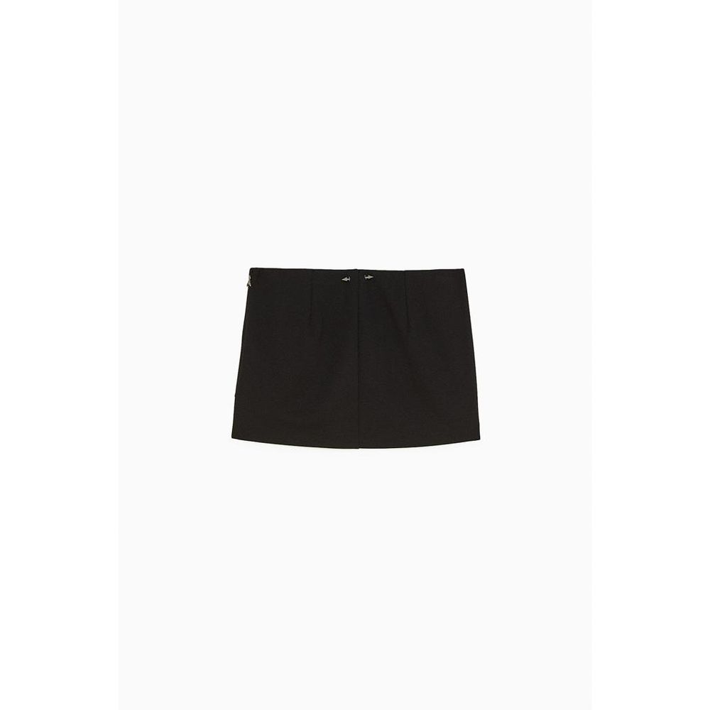 Patrizia Pepe Black Viscose Mini Skirt - Artisanal Elegance