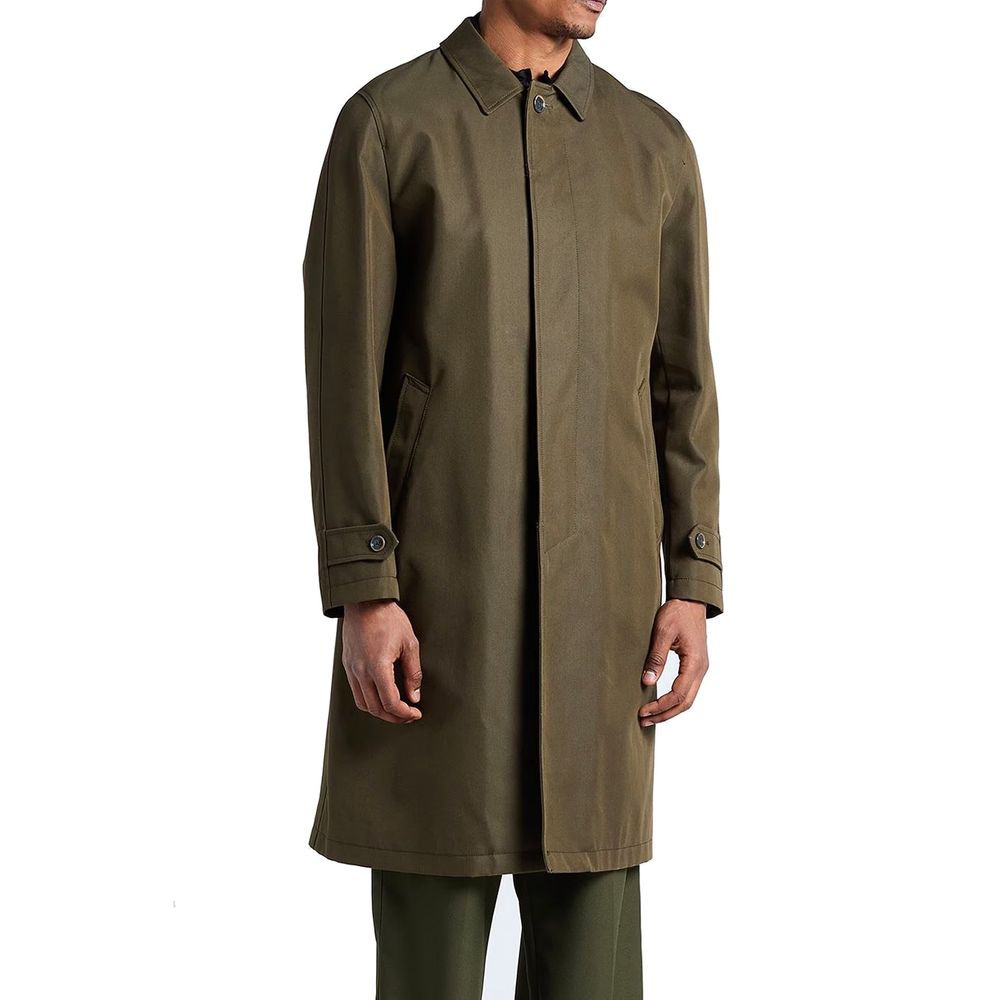 Discover the Herno Bicolor Cotton Coat, a masterpiece of Italian craftsmanship, blending elegance and sophistication for the discerning individual.