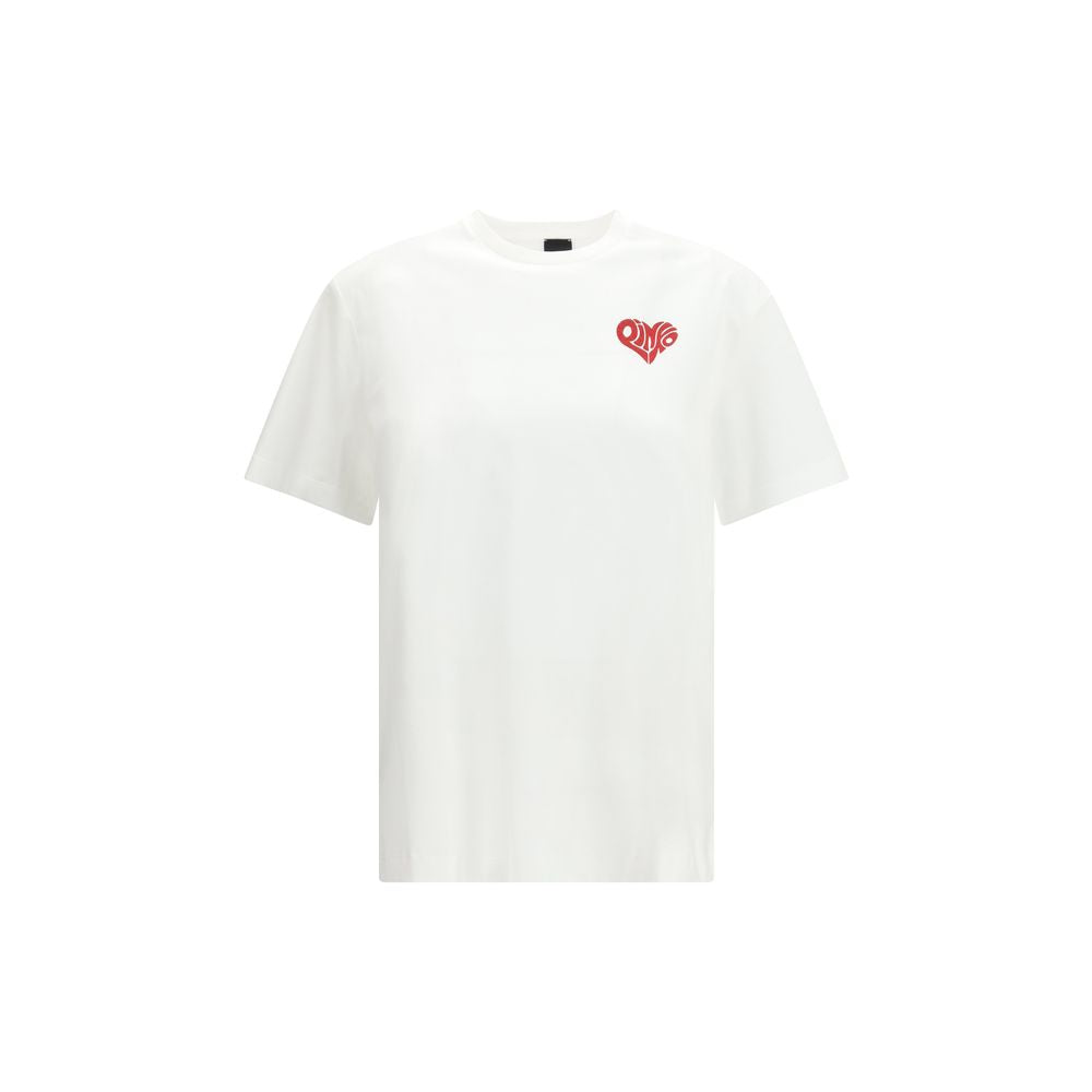 Elevate your wardrobe with the PINKO Strepitoso T-shirt, a 100% cotton masterpiece that blends modern luxury with artistic elegance, perfect for the discerning individual.
