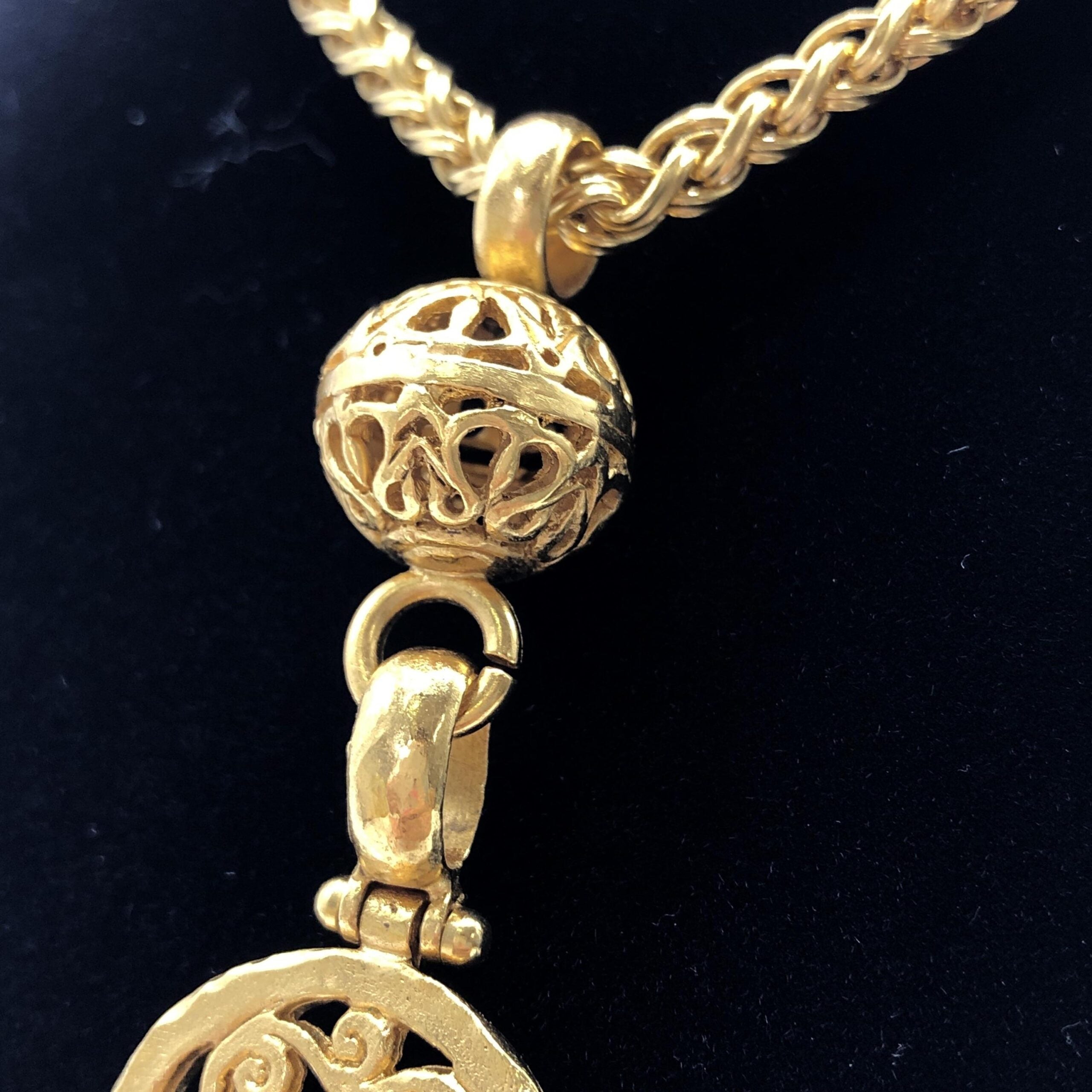 Chanel Gold Plated Coco Mark Necklace - Exquisite Luxury Couture