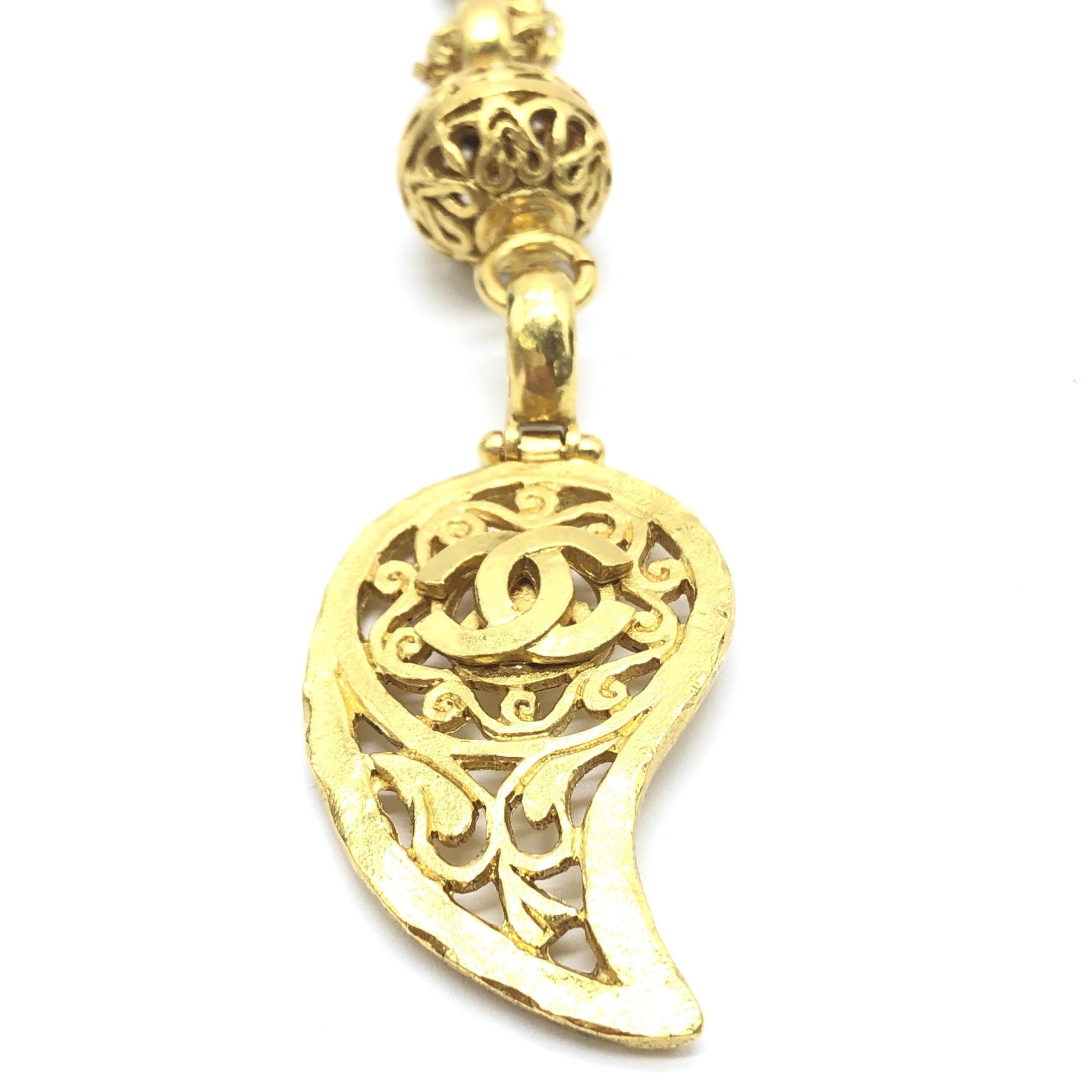 Chanel Gold Plated Coco Mark Necklace - Exquisite Luxury Couture