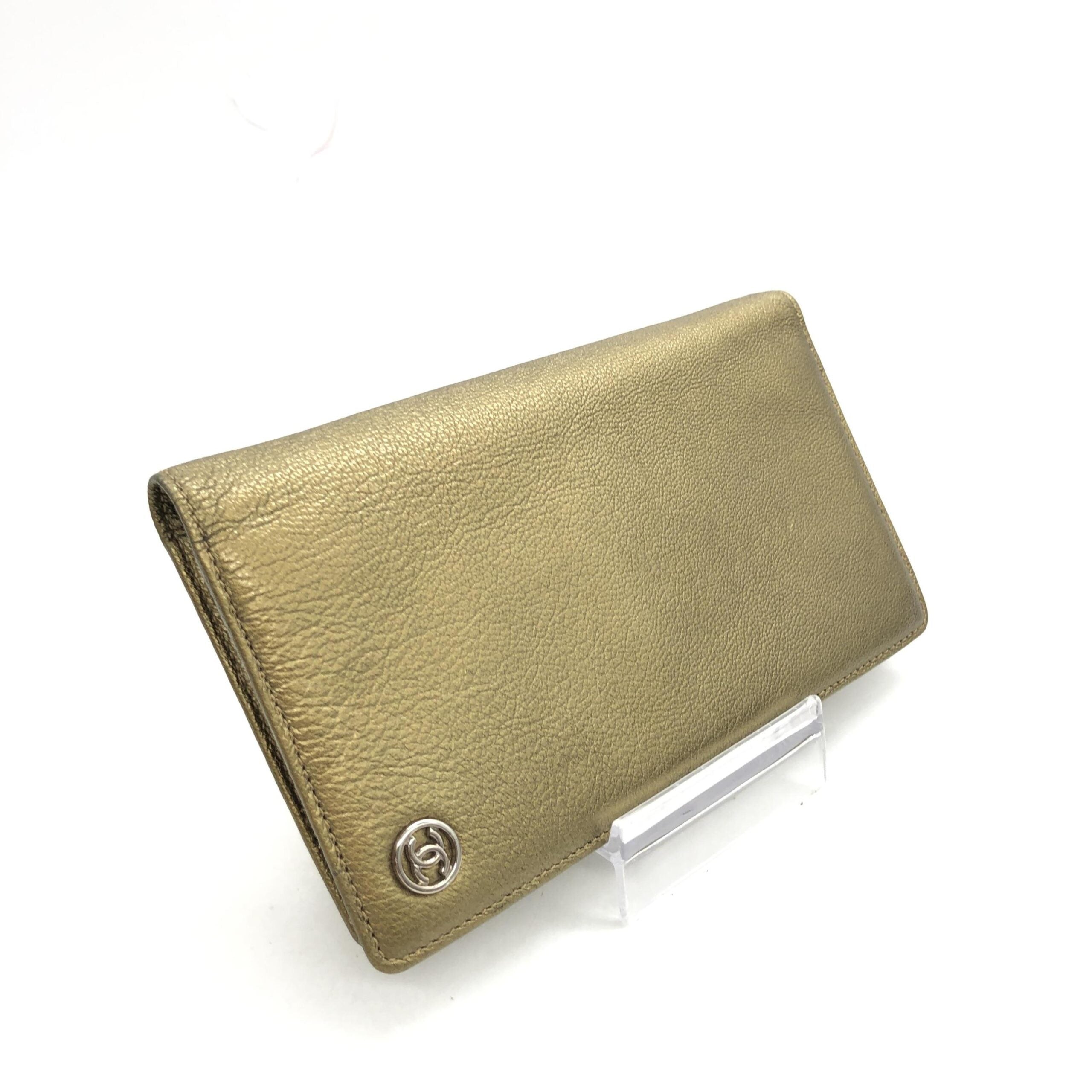 Chanel Gold Tone Caviar Leather Bifold Wallet - Artisanal Luxury