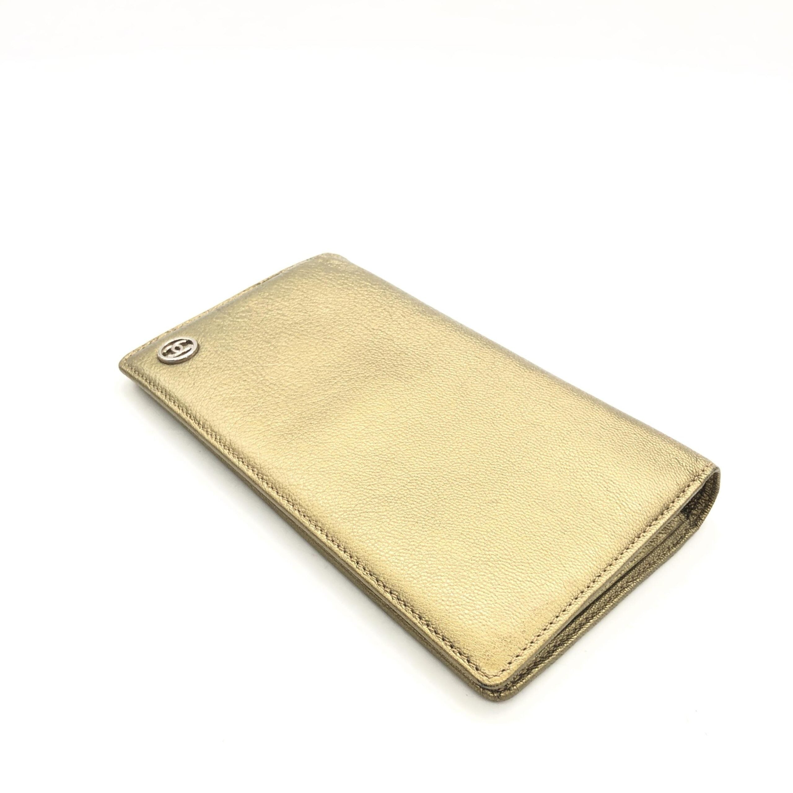 Chanel Gold Tone Caviar Leather Bifold Wallet - Artisanal Luxury