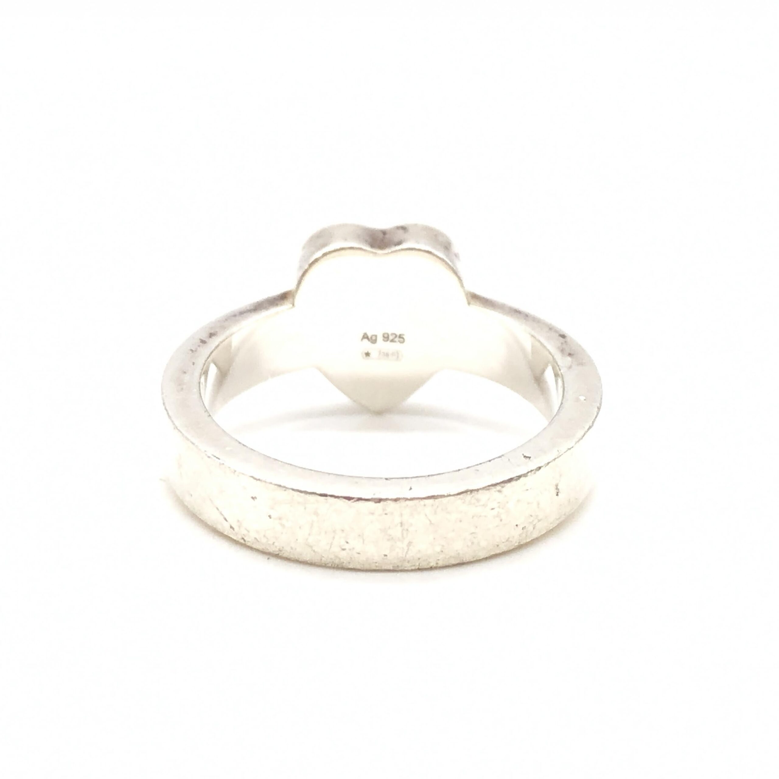 Gucci Sterling Silver Heart Trademark Ring - Artisanal Elegance