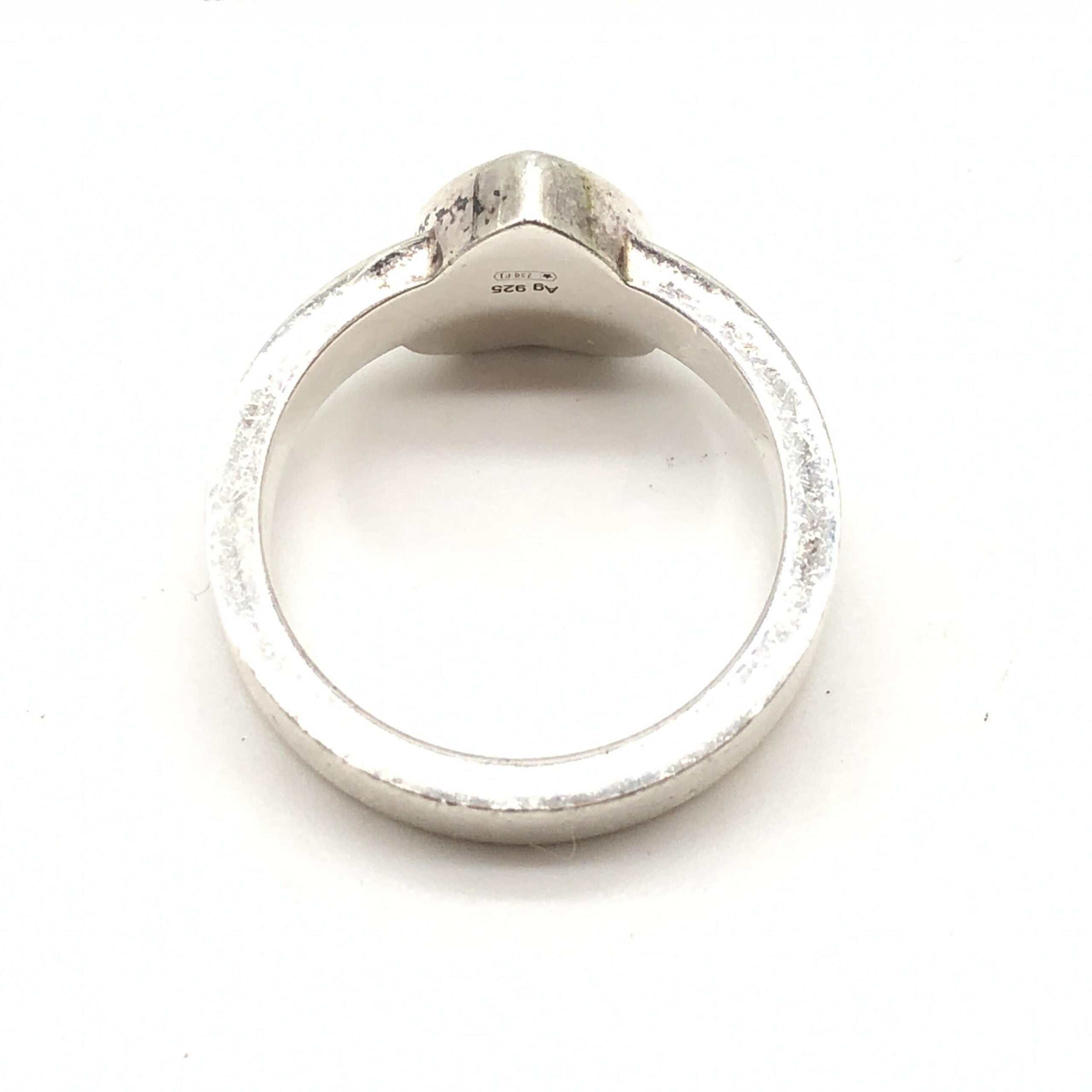 Gucci Sterling Silver Heart Trademark Ring - Artisanal Elegance