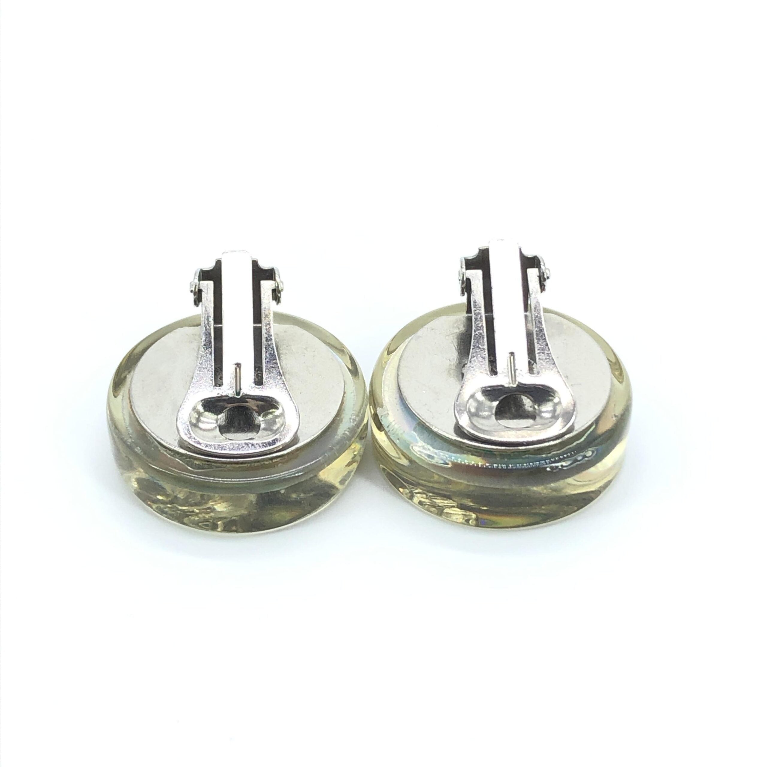 Chanel Vintage Holographic Logo Clip-On Earrings – Artisanal Luxury