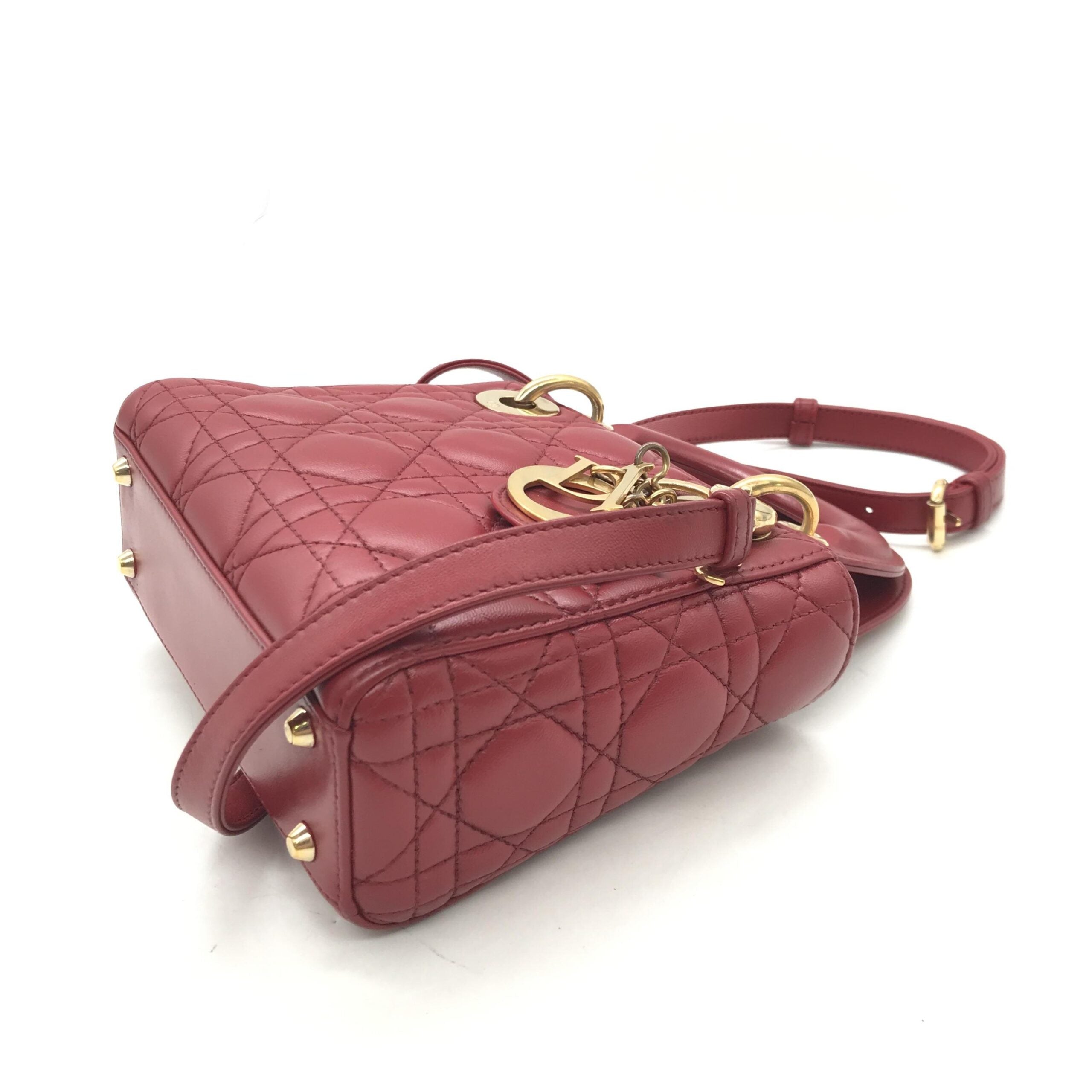 Christian Dior Mini Lady Dior Handbag In Pink