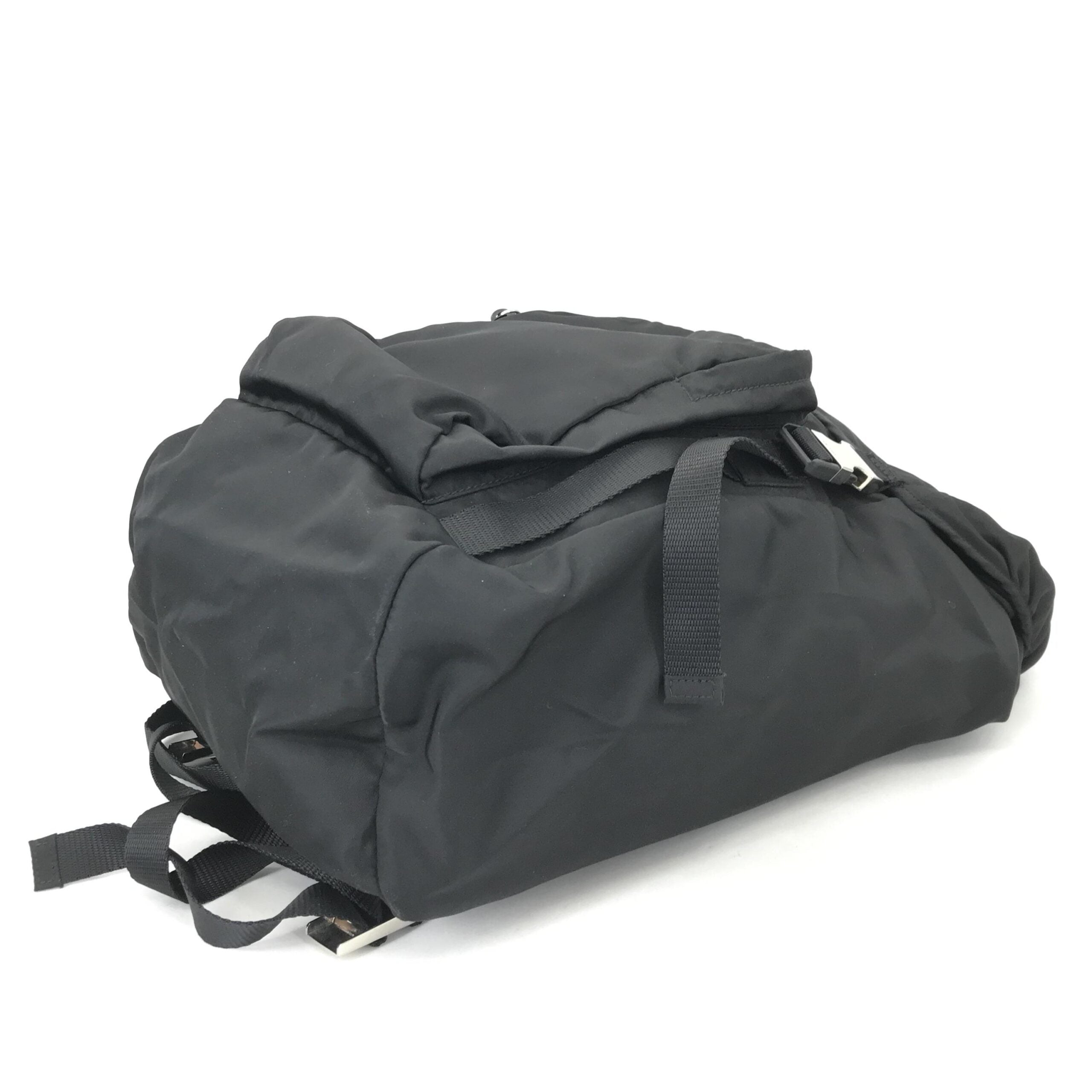 Prada Black Nylon Backpack With Adjustable Straps