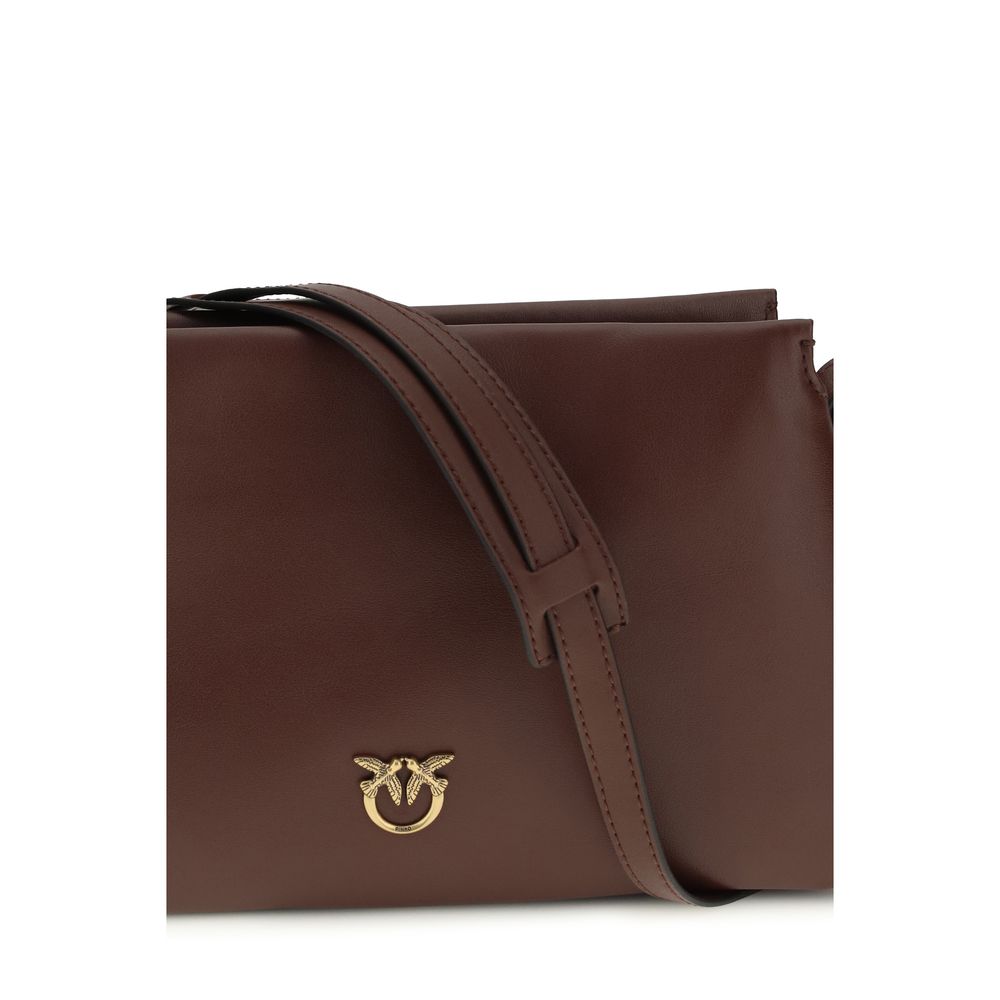 Indulge in the exquisite PINKO Brown Calf Leather Bos Taurus Shoulder Bag, a symbol of artisanal luxury, designed for those who embrace timeless elegance and sophistication.